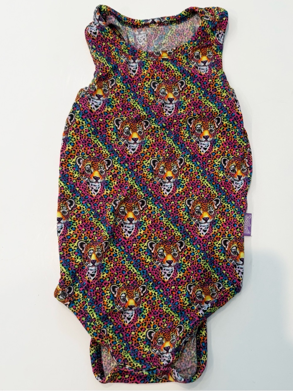 Lisa Frank x Posh peanut hunter leopard bright print one piece 6-12m